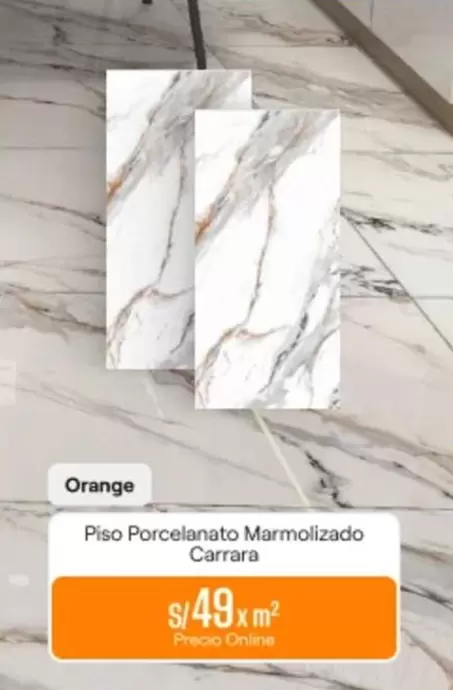 Orange - Piso Porcelanato Marmolizado Carrara