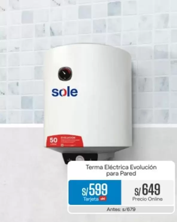 Sole - Terma Eléctrica Evolución para Pared
