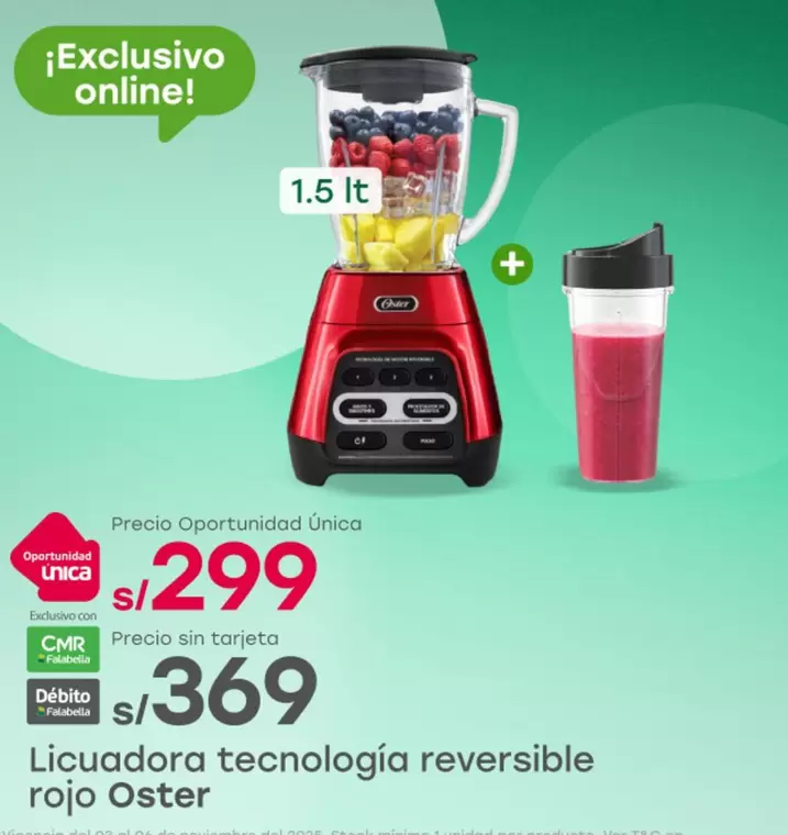 Oster - Licuadora tecnología reversible