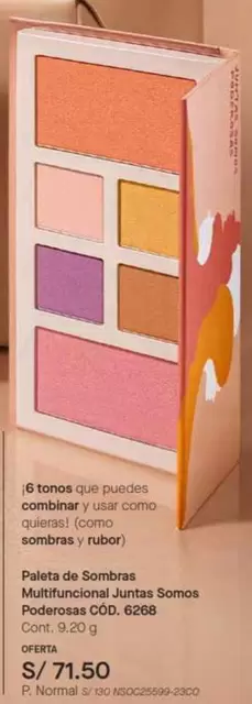 Paleta de Sombras Multifuncional Juntas Somos Poderosas COD. 6266