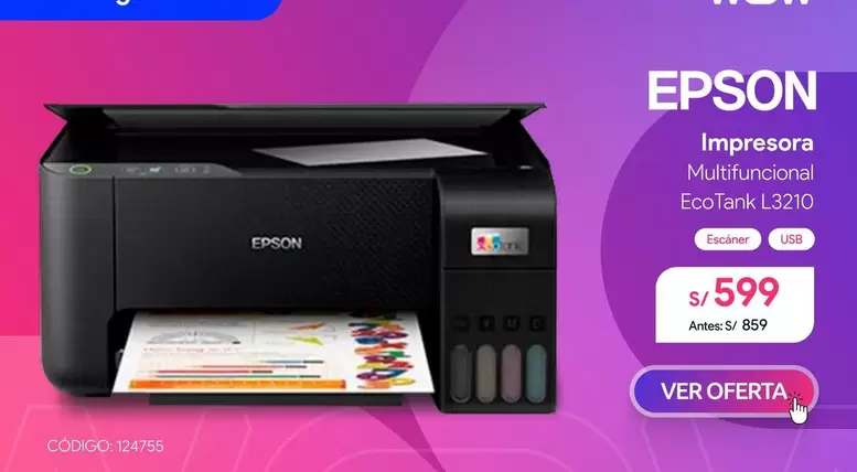 Epson - Impresora Multifuncional EcoTank L3210