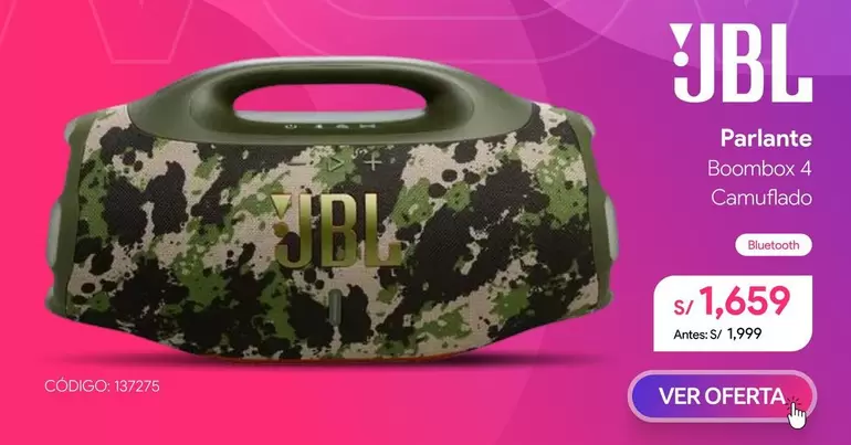 JBL - Parlante Boombox 4 Camuflado
