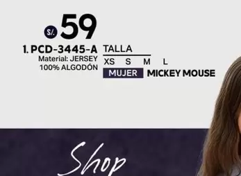 Mickey Mouse - PCD-3445-A TALLA