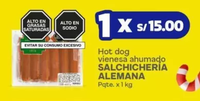 Hot dog vienesa ahumado