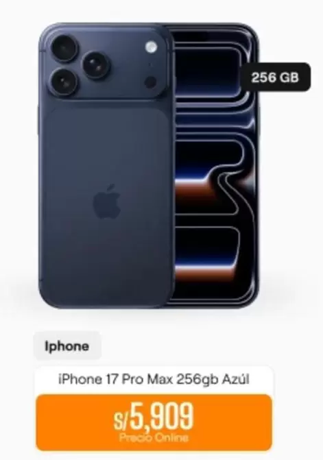 Apple - Iphone 17 Pro Max 256gb Azul