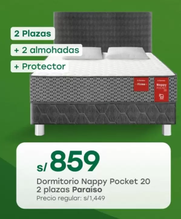 Paraiso - Dormitorio Nappy Pocket 20 2 plazas