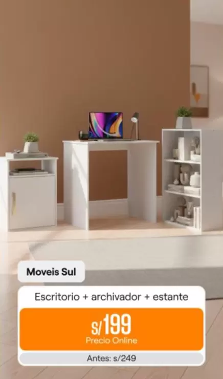 Escritorio + archivador estante