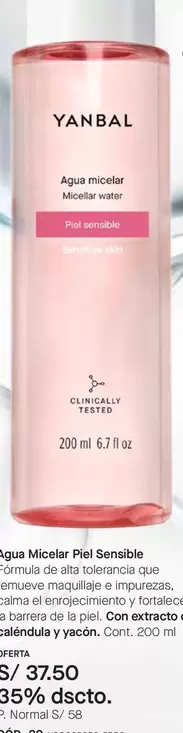 Yanbal - Agua Micelar Piel Sensible
