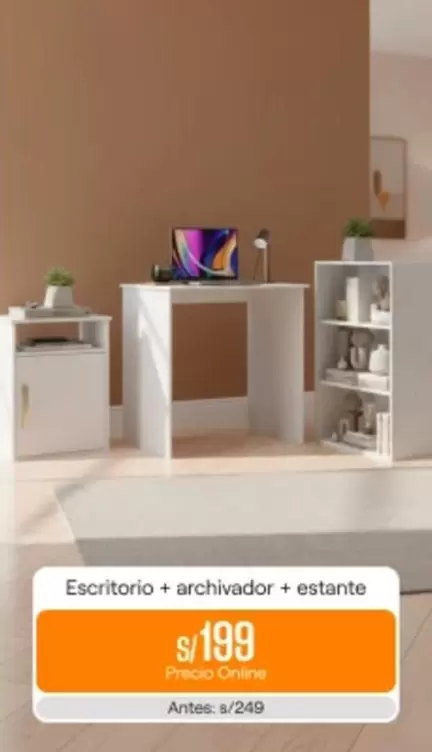 Escritorio + archivador + estante