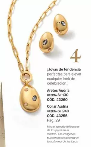 Imágenes - Aretes Audria, Collar Audria