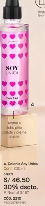 Yanbal - Colonia Soy Onica