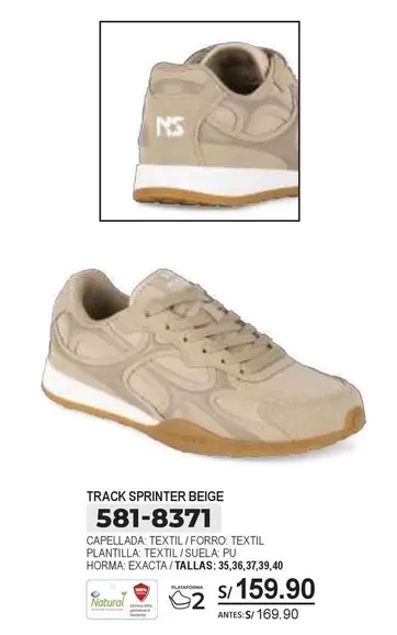 Natural - TRACK SPRINTER BEIGE 581-8371