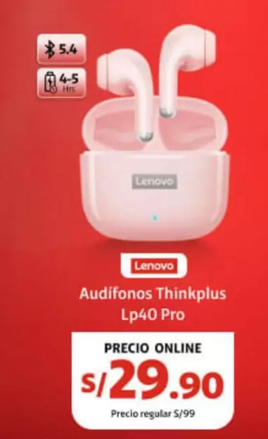Lenovo - Audifonos Thinkplus Lp40 Pro