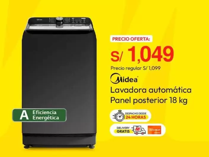 Lavadora automática Panel posterior 18 kg