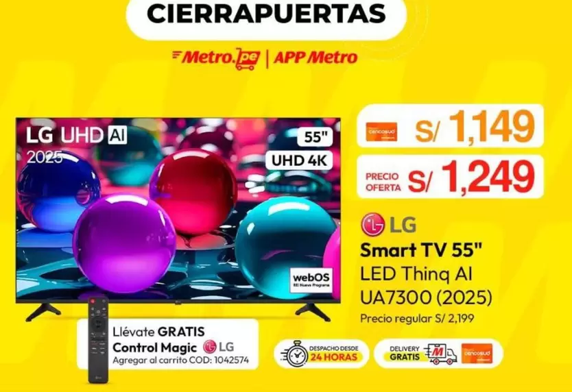 Lg - Smart TV 55" LED Thing Al UA7300