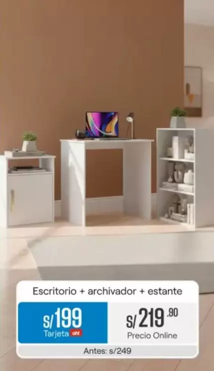 Escritorio + archivador estante