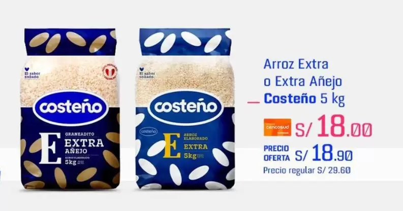 Costeño - Arroz Extra o Extra Añejo