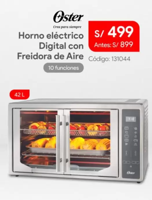 Oster - Horno eléctrico Digital con Freidora de Aire