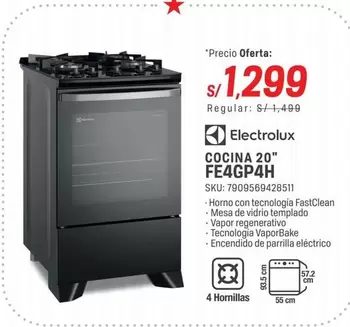Electrolux - COCINA 20" FE4GP4H