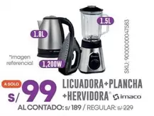 Imaco - LICUADORA+PLANCHA+HERVIDORA