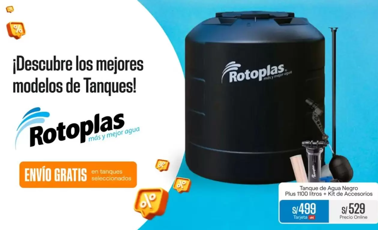 Rotoplas - Tanque de Agua Negro