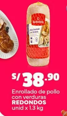 Redondos - Enrollado de pollo con verduras