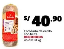 Redondos - Enrollado de cerdo con fruta