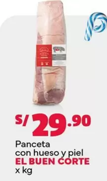 El Buen Corte - Panceta con hueso y piel