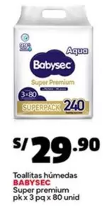 Babysec - Toallitas húmedas