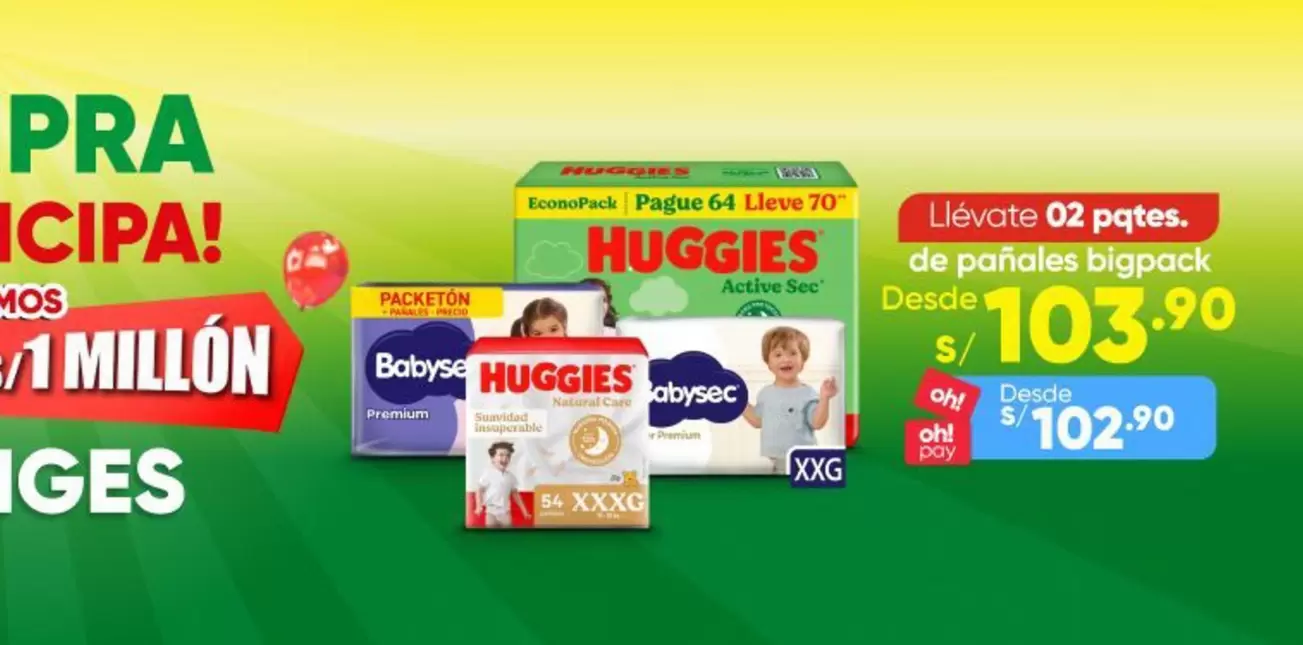 Huggies - pañoles bigpack