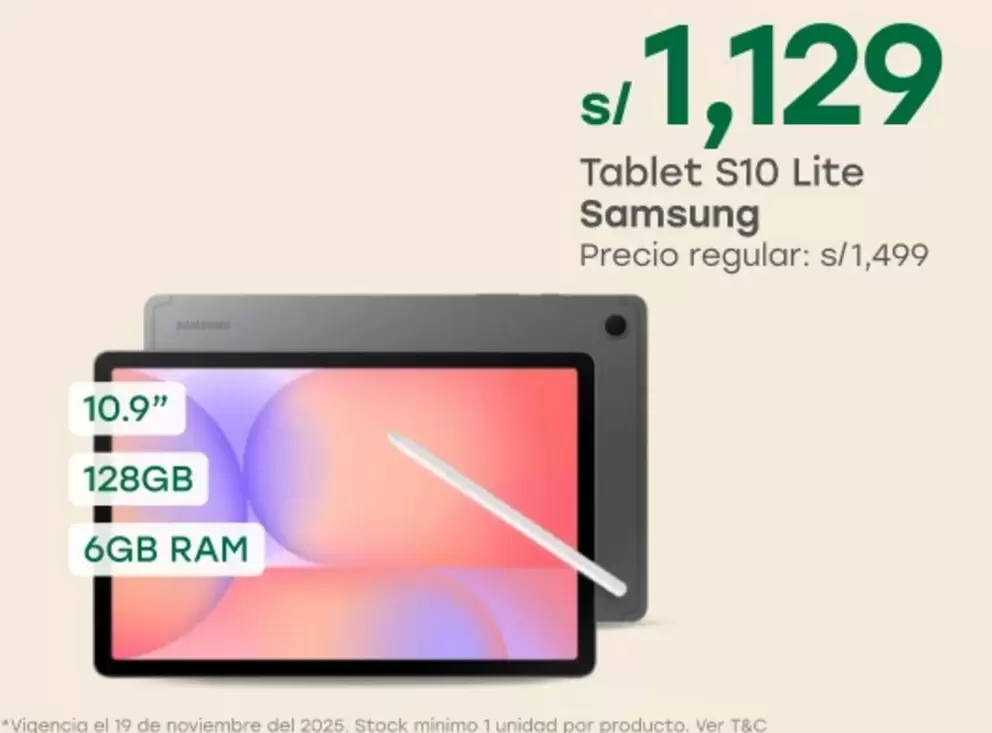 Samsung - Tablet S10 Lite