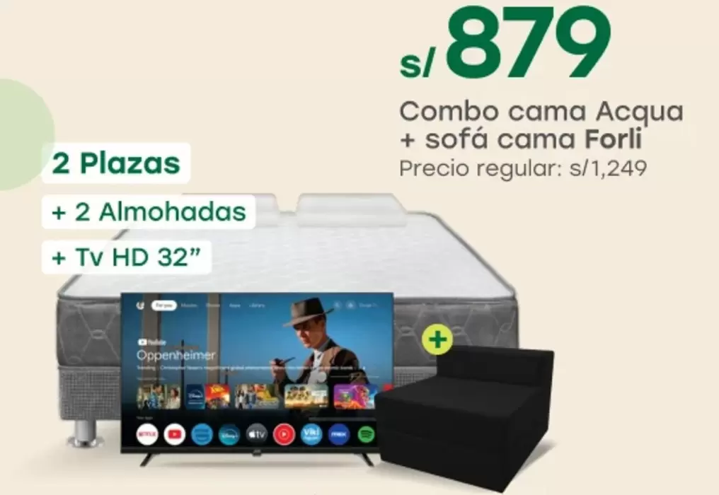 Forli - Combo cama Acqua + sofá cama