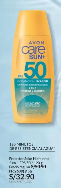Avon - Protector Solar Hidratante 2 en 1 FPS 50