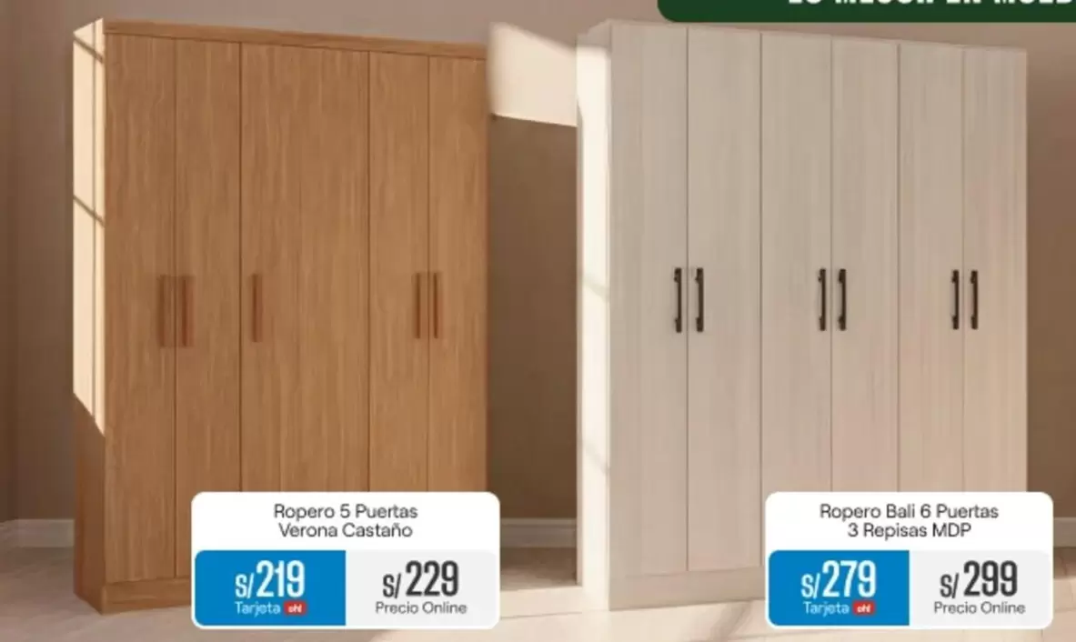 Bali - Ropero 5 Puerta or Ropero al Puert