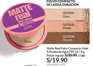 Real - Matte  Polvo Compacto Mate