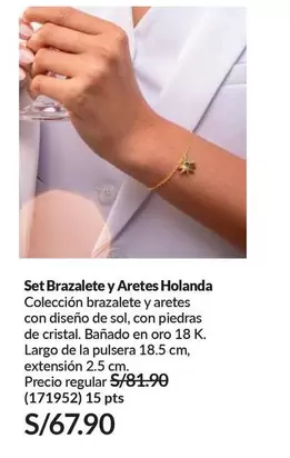 Sol - Brazalete y Aretes Holanda