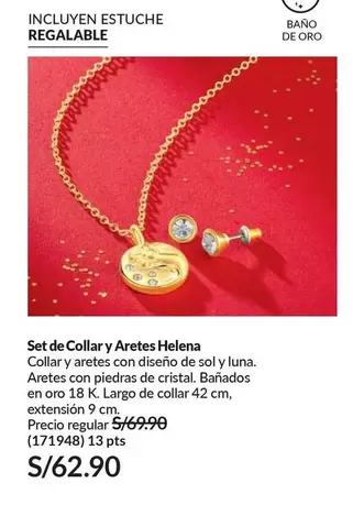 Cristal - Set de Collar y Aretes Helena