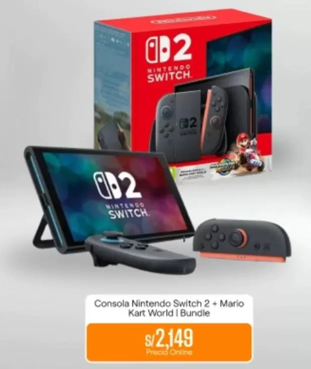Nintendo Switch -  2 + Mario Kart World | Bundle