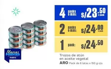 Aro - Trozos de atún en aceite vegetal