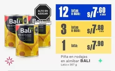 Bali - Piña en rodajas en almibar