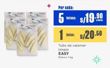 Easy    - Tubo de calamar limpio