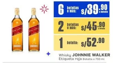 Johnnie Walker - Etiqueta roja Botella