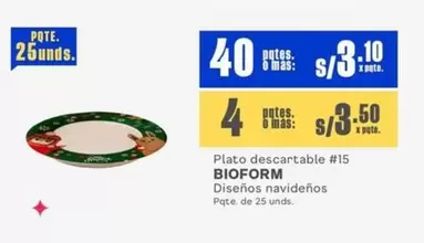 Bioform - Plato descartable #15