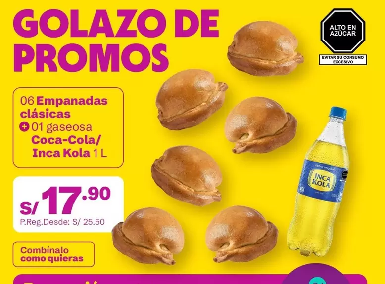 Coca-Cola - Empanadas clásicas, / Inca Kola 1 L