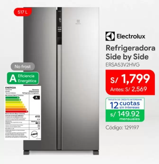 Electrolux - Refrigeradora Side by Side ERSA53V2HVG