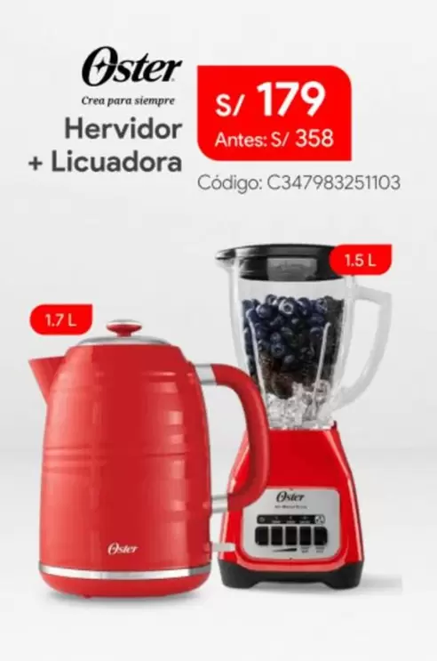 Oster - Hervidor + Licuadora
