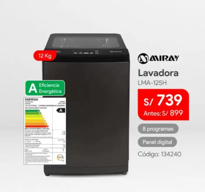 Miray - Lavadora LMA-125H