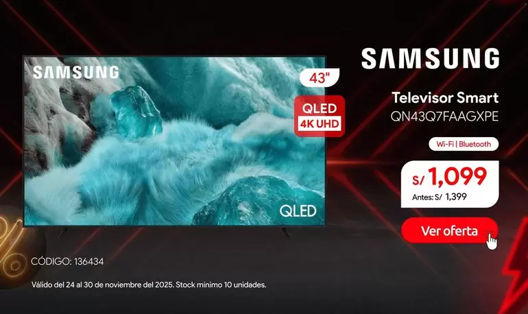 Samsung - Televisor Smart QN43Q7FAAGXPE