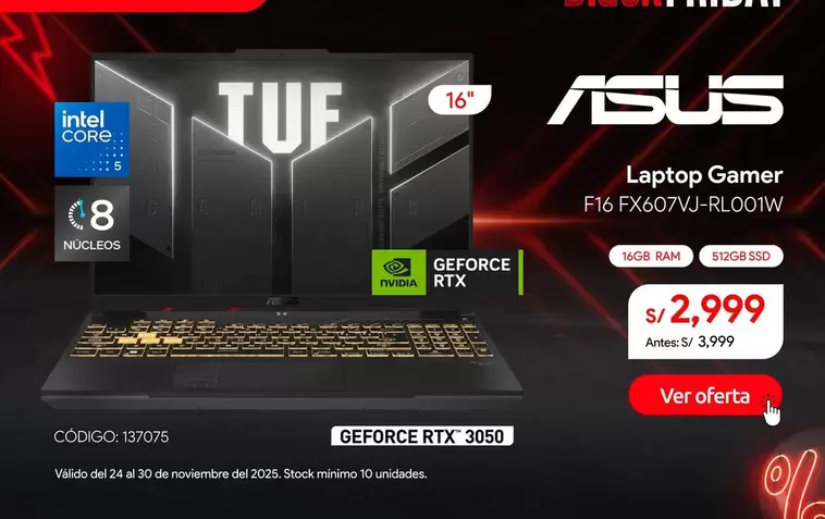 Asus - Laptop Gamer F16 FX607VJ-RLOOTW