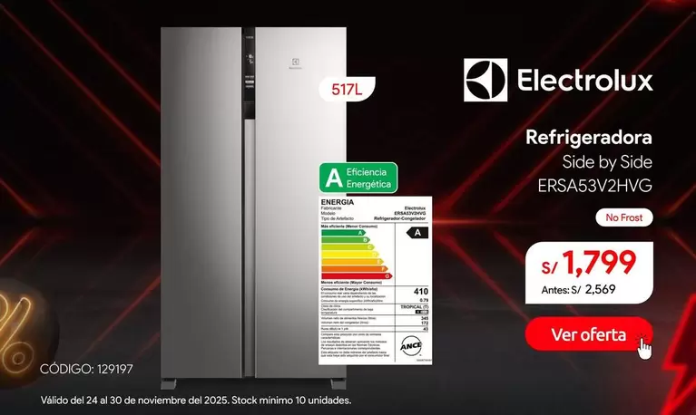 Electrolux - Refrigeradora Side by Side ERSA53V2HVG